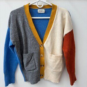 Fun, Stylish Colorblock Cardigan S/M